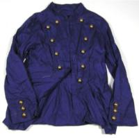 Fialový plátěný oteplený kabátek 
