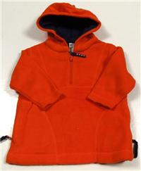 Oranžová fleecová bundička s kapucí zn. Bhs