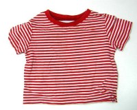 Červeno-bílé pruhované tričko