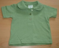 Zelené tričko s límečkem s výšivkou zn. Mackays