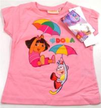 Outlet - Růžové tričko s Dorou zn. Nickelodeon 