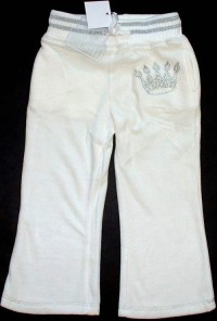 Outlet - Bílé sametové kalhoty s korunkou zn. Funky Diva