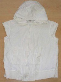 Bílá propínací vesta s kapucí zn. Vertbaudet vel. 10 let