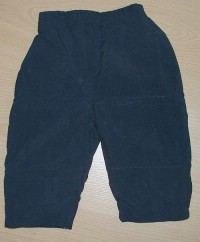 Tmaovmodré šusťákové oteplené kalhoty zn. Tiny Ted