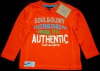 Outlet - Oranžové triko s nápisem zn. Soul&Glory