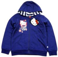 Outlet - Modrá propínací mikinka s kapucí a Kitty zn. Sanrio