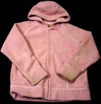 Růžová fleecová bunda s kapucí zn. Next, vel. 152