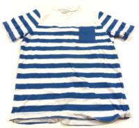 Modro-bílé pruhované tričko zn. F&F 