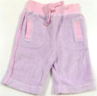 Růžovo-fialové sametové kalhoty zn. George 