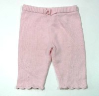 Růžové pletené kalhoty