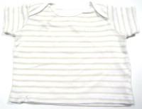 Bílo- hnědé pruhované tričko zn.Mothercare