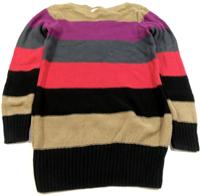 Béžovo-fialovo-barevná svetrová tunika zn. H&M;vel. 10-12 