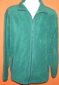 Pánská zelená fleecová bunda