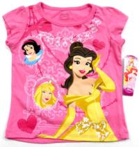 Outlet- Růžové tričko s princeznami zn. Disney