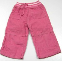 Růžové manžestrové kalhoty zn.George
