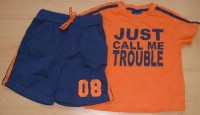 Set: Oranžové tričko s nápisem + kraťásky s nápisem zn. Cherokee