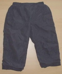 Černé šusťákové kalhoty s podšívkou