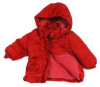 Červená šusťáková zimní bundička s kapucí zn. Mayoral 