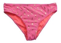 Růžové plavkové kalhotky s ananasy zn. PRIMARK