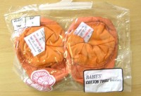 Oranžové plátěné bačkůrky- nové