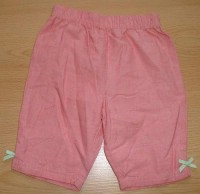 Růžové plátěné kalhoty s mašličkami zn. George + Disney