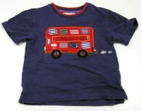 Modré tričko s autobusem