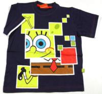 Outlet - Tmavomodré tričko se Spongebobem zn. Nickelodeon