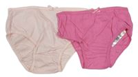 2x kalhotky - růžové + světlerůžové zn. Primark