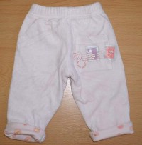 Růžové sametové kalhoty s podšívkou zn. Mothercare
