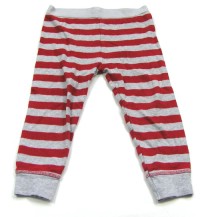 Šedo-červené pruhované spodní kalhoty