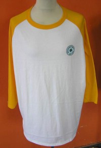 Pánské bílo-žluté triko s potiskem