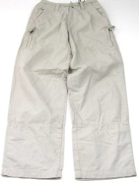 Béžové plátěné kalhoty vel. 152
