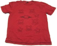 Červené tričko s obrázky zn. Cherokee vel. 134