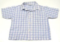 Bílo- modrá koskovaná košile
