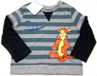 Outlet - Pruhovano-modré triko s Tygříkem zn. Disney