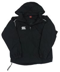 Černá šusťáková sportovní bunda s kapucí zn. Canterbury