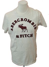 Pánské béžové tričko s nápisem zn. Abercrombie&Filch vel. XXL 