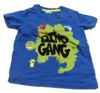 Modré tričko s dinosaurem 