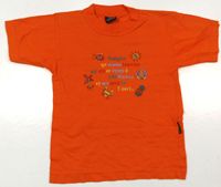 Oranžové tričko s potiskem 