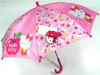 Outlet - Růžovo-pruhovaný deštník s Kitty 
