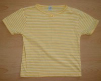 Žluté tričko s proužky a mašličkou zn. Adams