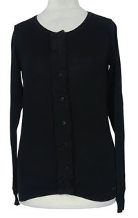 Dámský černý lehký svetr s volánkem zn. Esprit 
