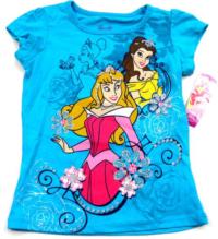 Outlet- Tyrkysové tričko s princeznami zn. Disney