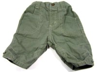 Zelené plátěné 3/4 kalhoty zn. Adams