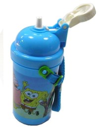 Outlet - Modrá plastová láhev na pití Spongebob