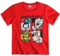 Nové - Červené tričko s Mickeym a Goofym zn. Disney 