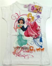 Nové - Bílé tričko s princeznami zn. Disney