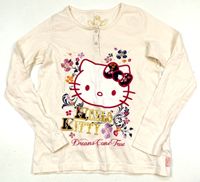 Smetanové triko s Hello Kitty zn. Marks&Spencer