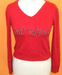 Dámské červené triko s nápisem zn. Ted Baker