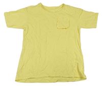 Žluté tričko s kapsičkou s volánky zn. Primark